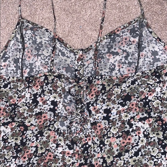 American Eagle pink/green/gray floral sun dress - Picture 4 of 5